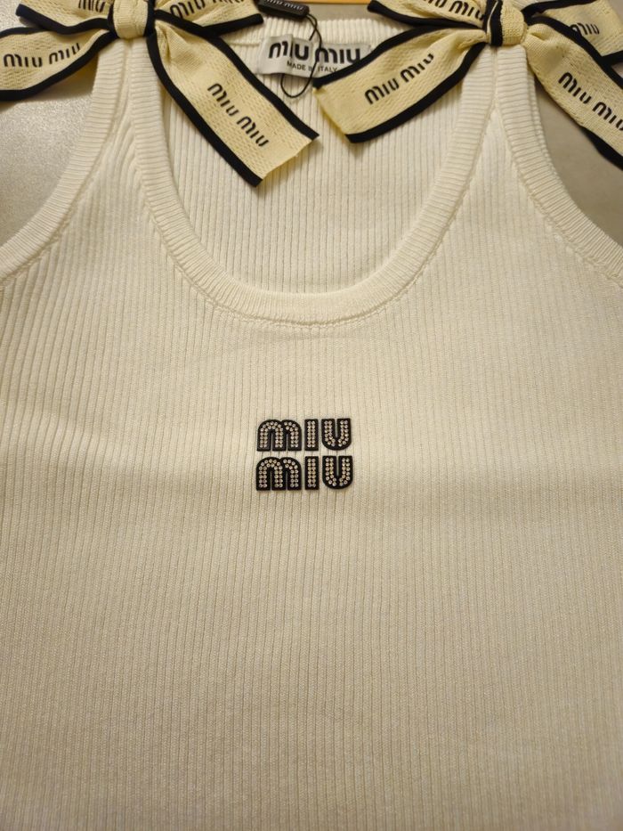 Débardeur Miu Miu noir blanc - photo numéro 2