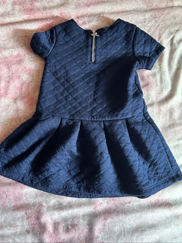 Jolie robe molletonnée à manches courtes petite fille - photo numéro 2