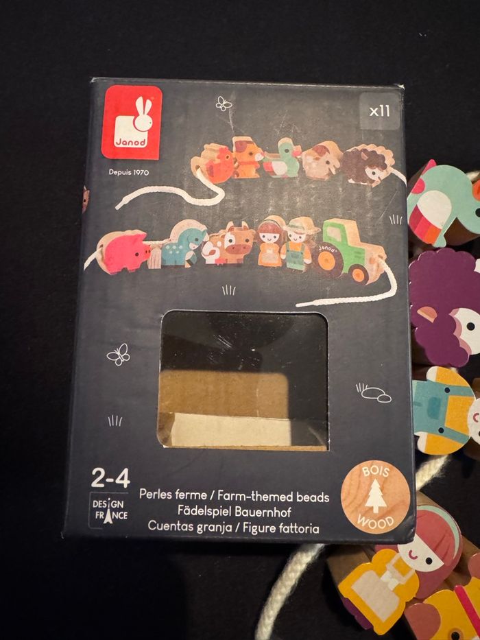 Perles en bois à enfiler la ferme Janod - photo numéro 3