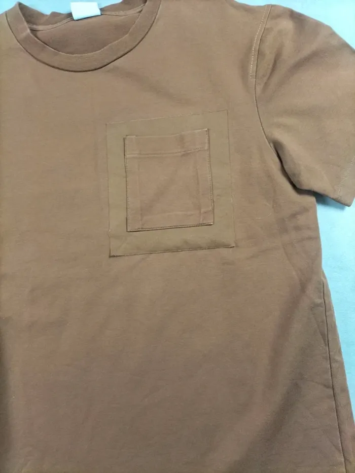 T-shirt Zara homme marron – Taille M - photo numéro 3