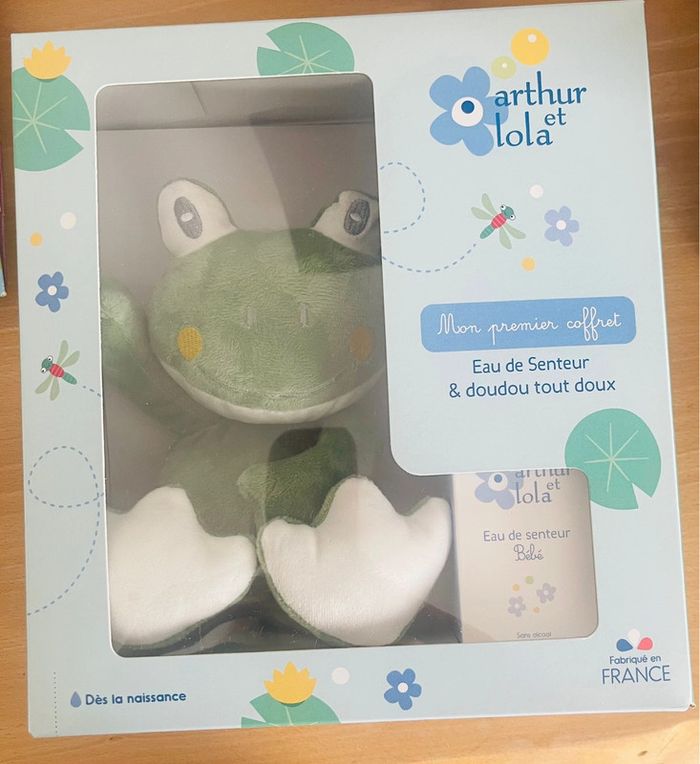Cadeau de naissance Peluche grenouille et première eau - photo numéro 4