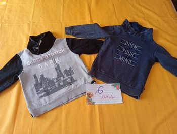 Lot de 2 sweats 6 ans = Orchestra et Okaïdi