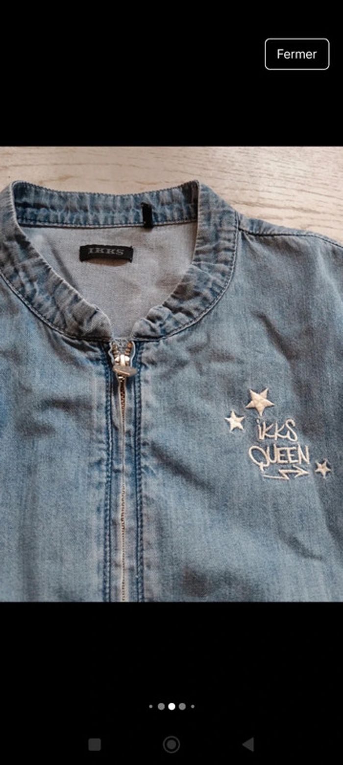 Veste zippée en jean - photo numéro 5