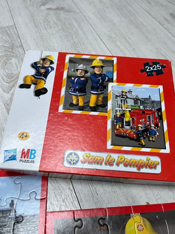 2 Puzzles Sam Le Pompier MB Puzzles - photo numéro 3