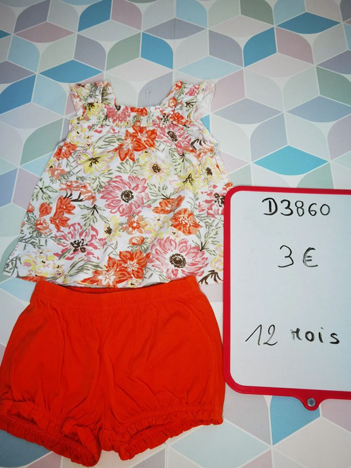 D3860 - ensemble fille 12 mois - photo numéro 3
