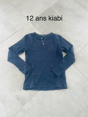 Tee shirt manches longues 12 ans kiabi