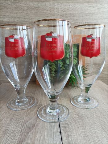 Lot 3 verres Kronenbourg 0,5 l