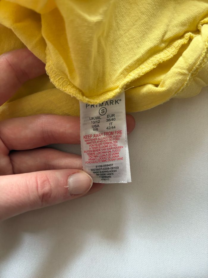T-shirt jaune à écriture Primark - S/36 - photo numéro 4