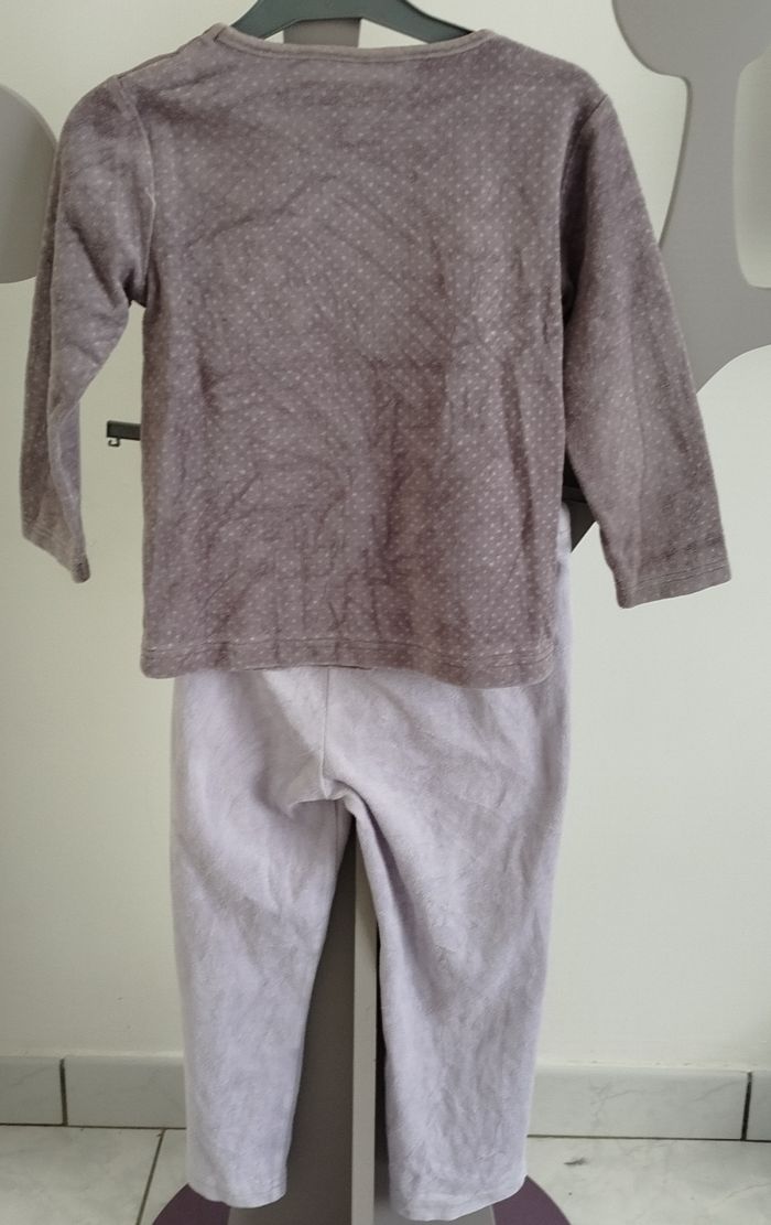 Pyjama gris et mauve NKY taille 4 ans - photo numéro 3