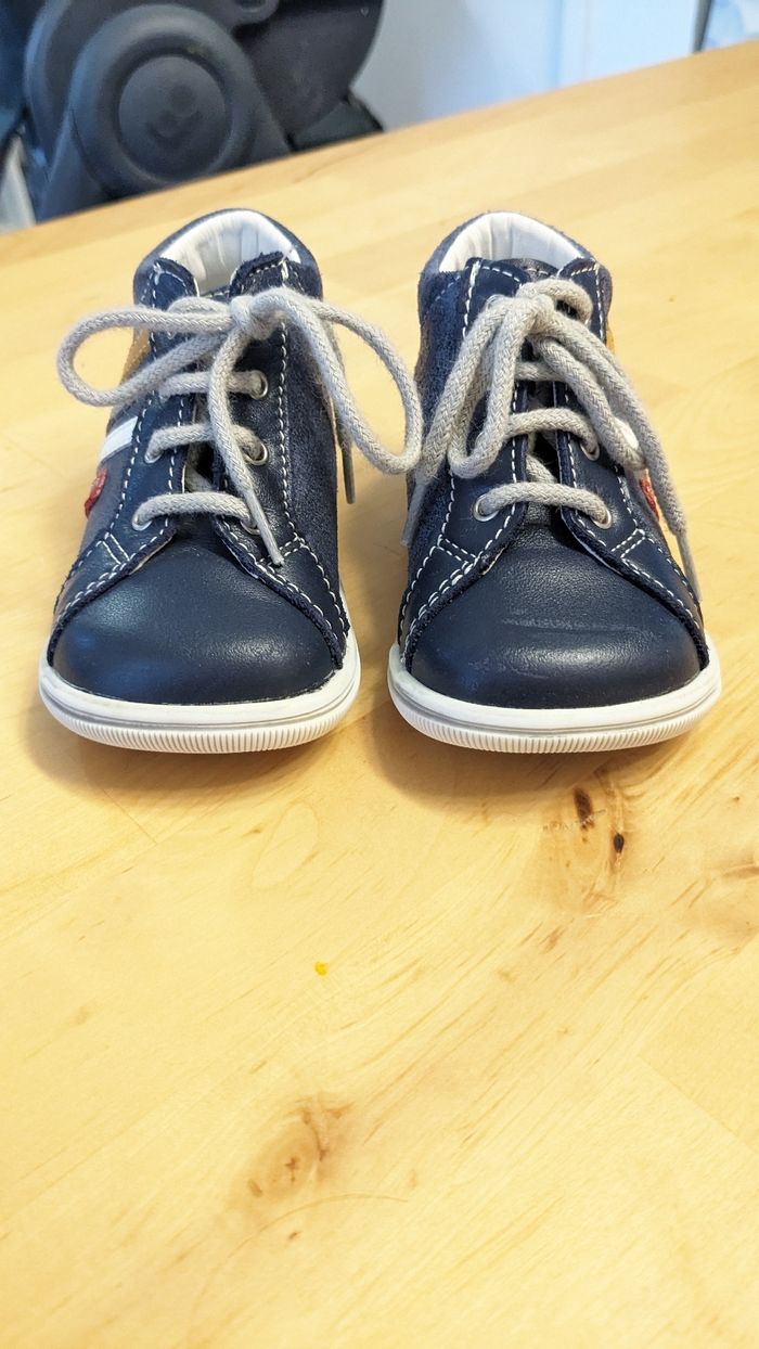 Chaussures montantes à lacets marche tout cuir - photo numéro 6