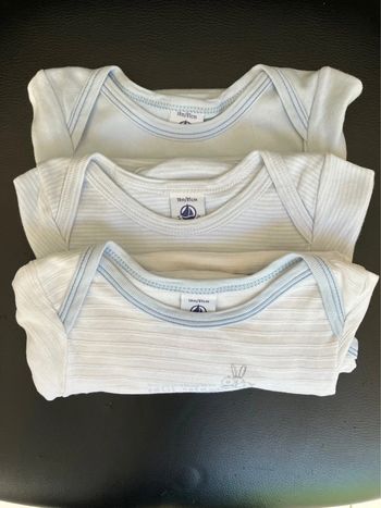 Lot de 3 bodies à manches longues Petit bateau