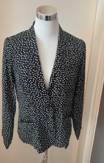 Miss Captain, veste légère, imprimée, noir et blanc femme taille 40