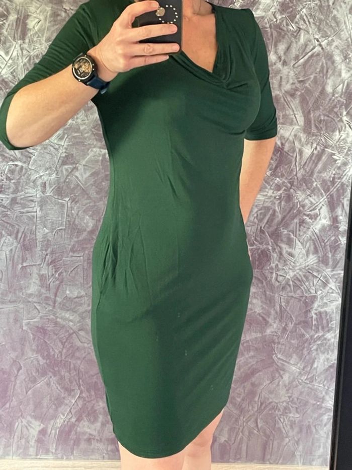 Magnifique robe verte fluide Stefanel - photo numéro 4