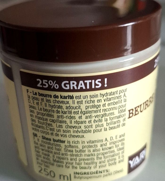 Beurre de karite 250 ml - photo numéro 2