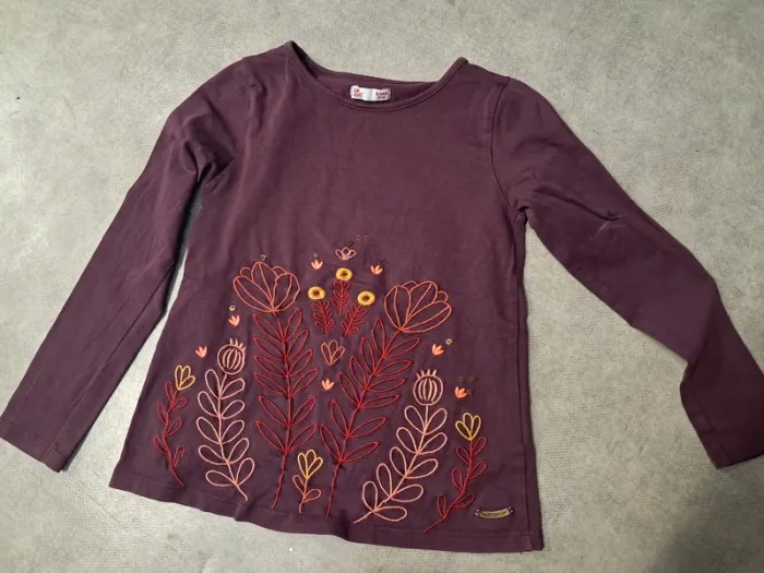 haut tee shirt manches longues fille 6 ans dpam