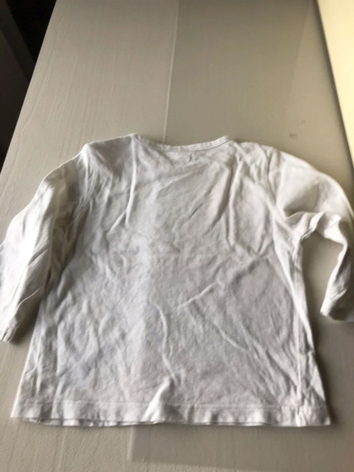 Tee shirt manche longue blanc bêtises autorisées - photo numéro 2