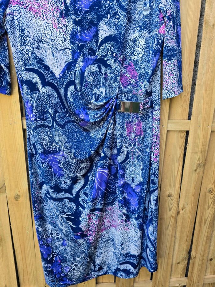 Robe chic drapée 🍒Charlott'🍒portée 1 fois Taille 38/40 - photo numéro 5