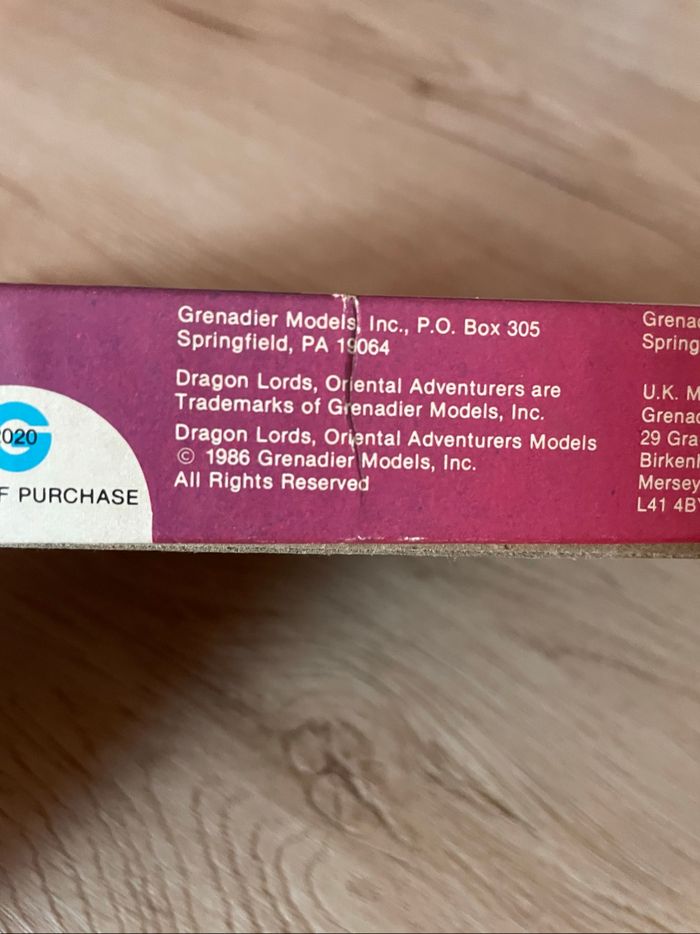 Coffret figurine vintage en plombs dragon lords 1986 - photo numéro 3
