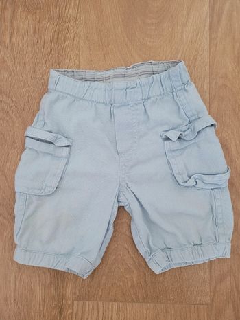 Short bleu ciel bébé DPAM 6 mois