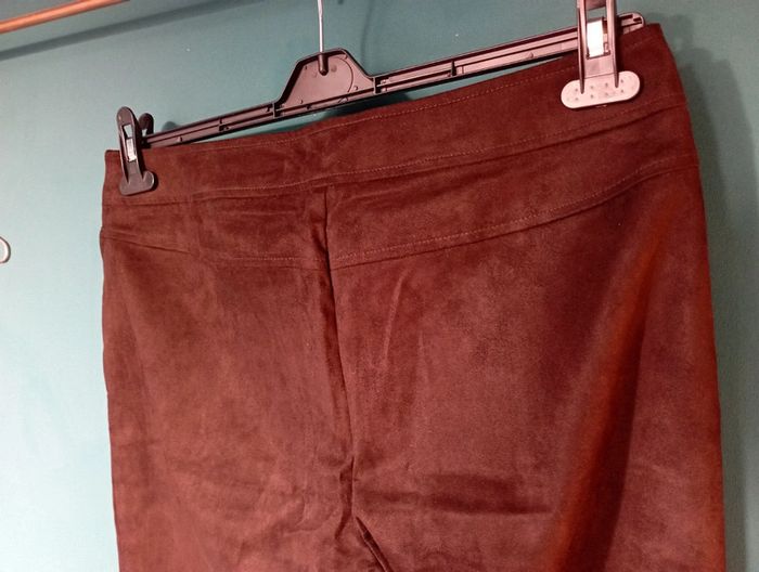 Pantalon suedine marron foncé - photo numéro 4