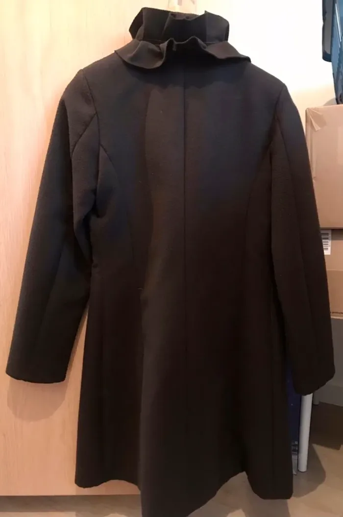 Manteau en laine mi long marron - photo numéro 5