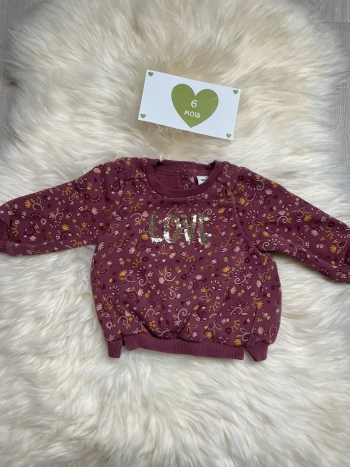 6 mois - Ensemble TAO prune - pull et pantalon - photo numéro 6