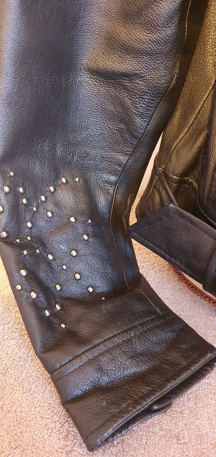 Veste femme style perfecto cuir véritable - photo numéro 4