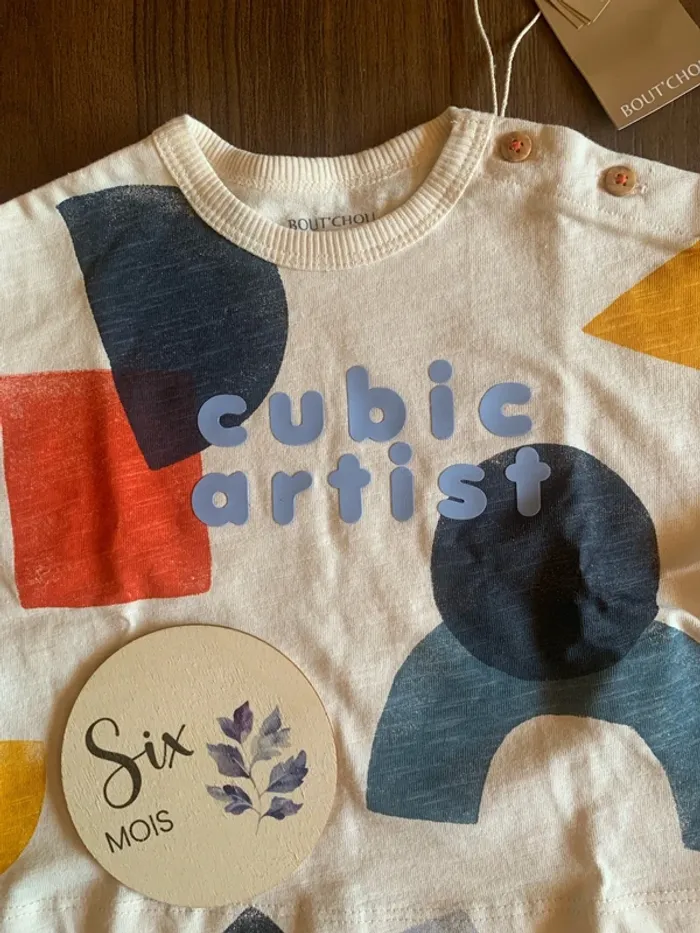 T shirt Bout’chou 6 mois neuf - photo numéro 2