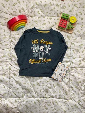 teeshirt manches longues gris inscription devant 3 ans vertbaudet