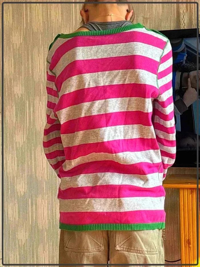 Pull fin à rayure taille 38 marque Tommy Hilfiger - photo numéro 4