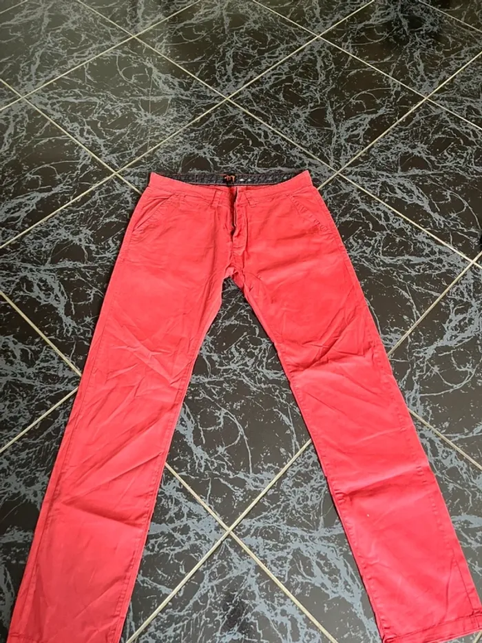 Pantalon chino rouge 48 - photo numéro 4
