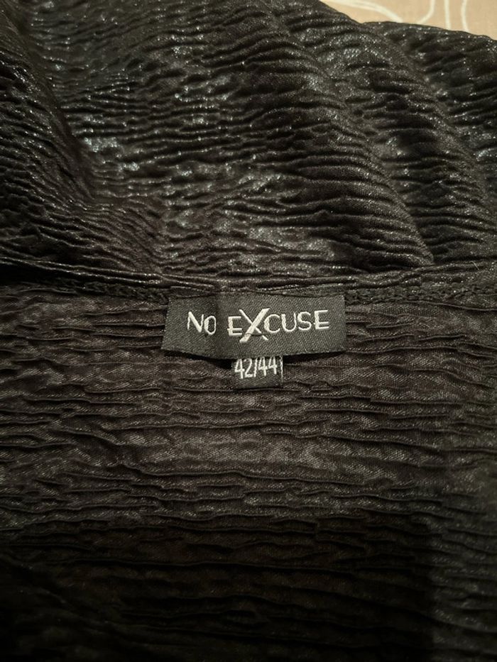 Blouse chic asymétrique noir pailleté taille 42 44 no excuse - photo numéro 5