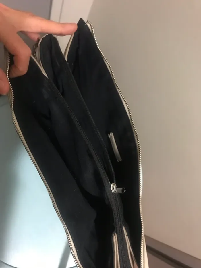 Sac à main cuir blanc cassé - photo numéro 2