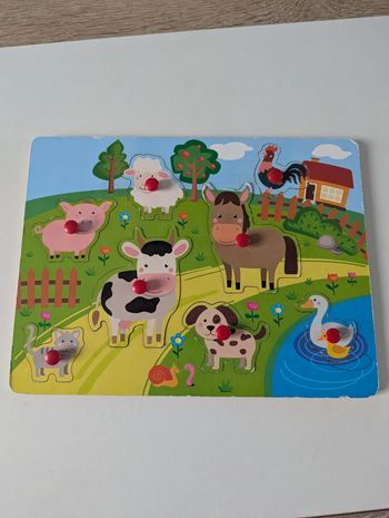Puzzle bois thème ferme 