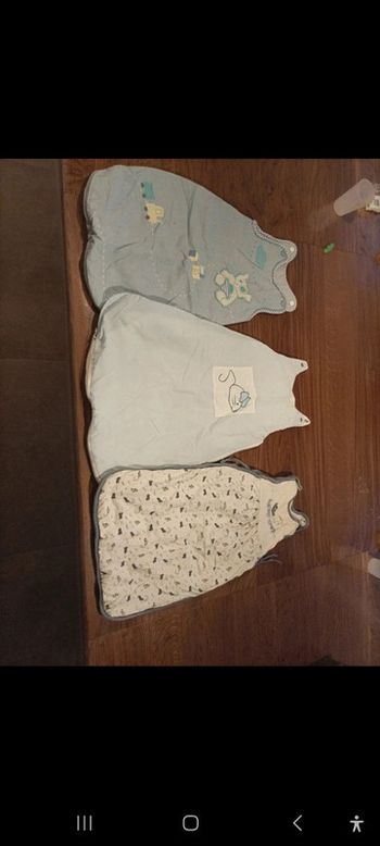 Lot de 3 gigoteuses légère 0/6 mois