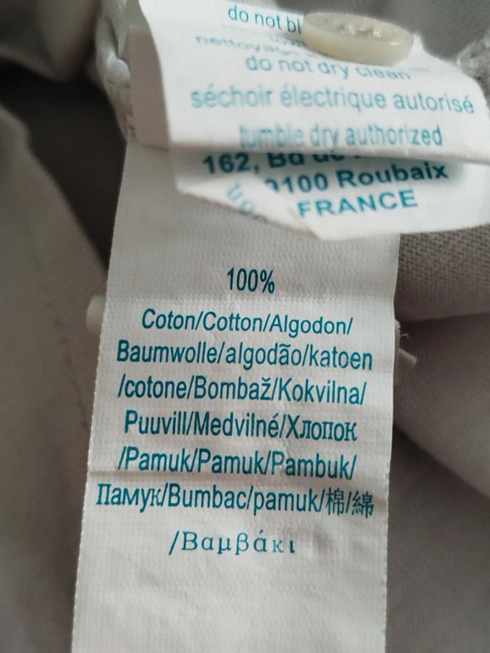 Chemise manches courtes grise Obaibi taille 3 mois - photo numéro 4