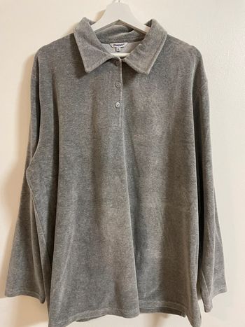 Pull à col Damart gris