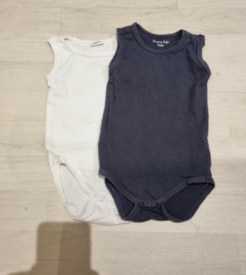 Lot de 2 bodies Marcel 6 mois