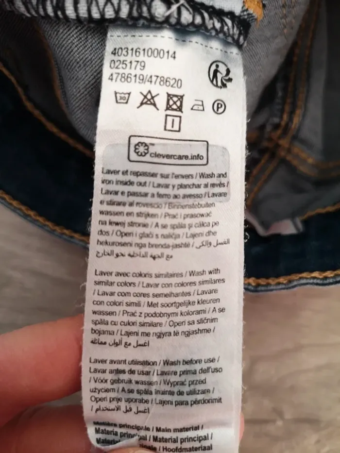 Jean avec ceinture rouge fleurie 6 mois - photo numéro 6