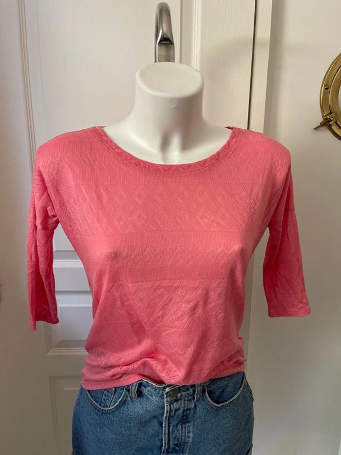 T-shirt corail - photo numéro 4