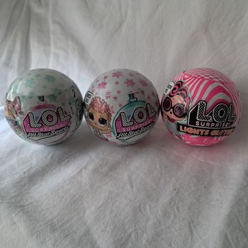 Lot de 3 Boules lol surprise MGA All Star Sport et lights Glitter