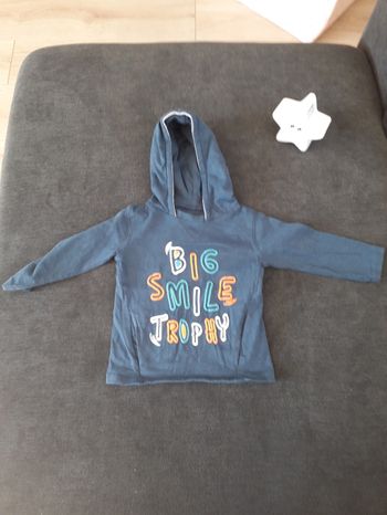 T shirt ML avec capuche 12 mois