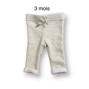 Tape à l’Oeil Pantalon polaire crème Taille 3 mois