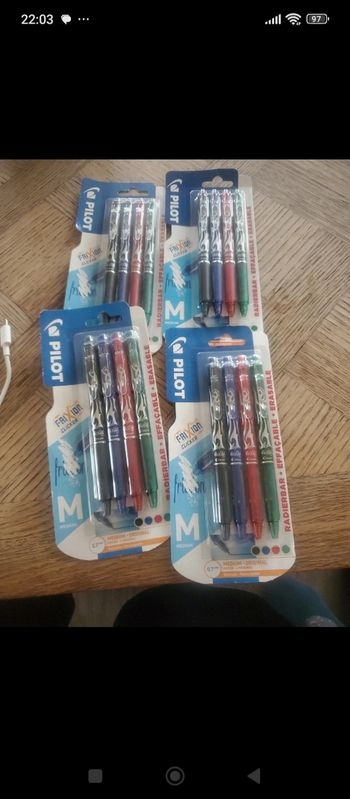 Lot de 4 paquets de 4 stylos pilot à 20€
Avec le code 
BRONZETTE30
le lot passe à 14€