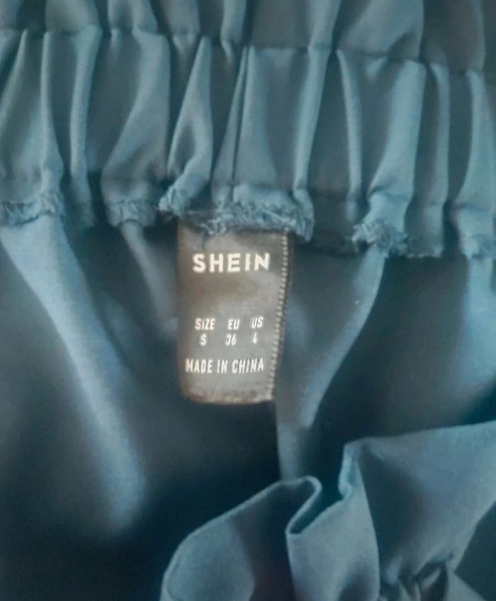 Pantalon cigarette bleu shein taille s - photo numéro 4