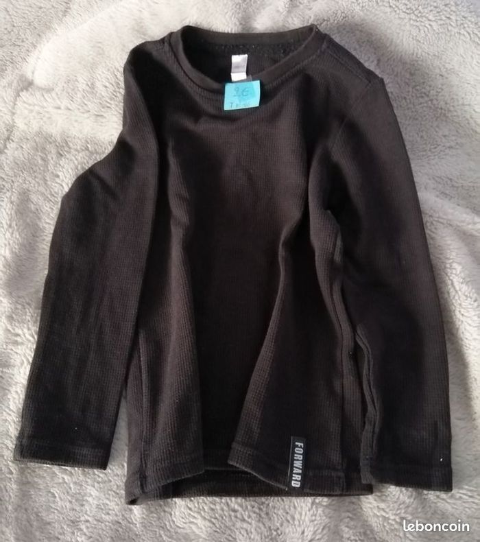 maillot enfant garcon noir manches longues