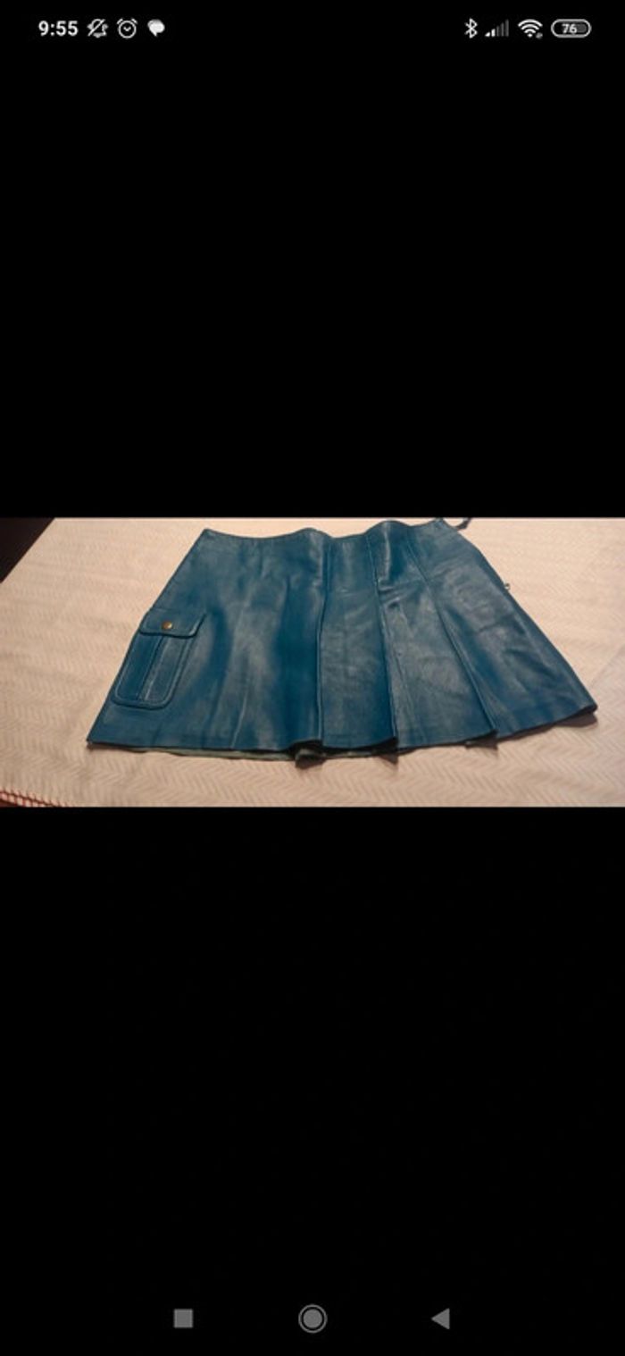 Jupe courte en cuir vintage - photo numéro 8