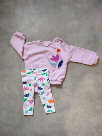 Ensemble legging pull fleuri