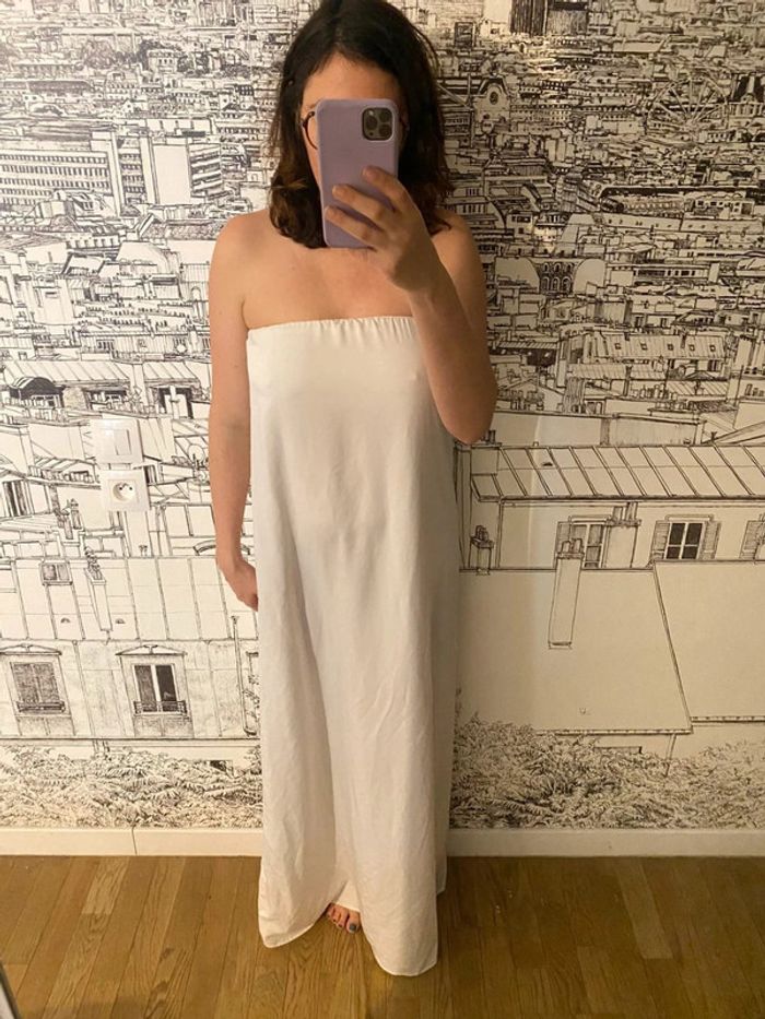 Longue robe bustier blanche taille 40 - photo numéro 5