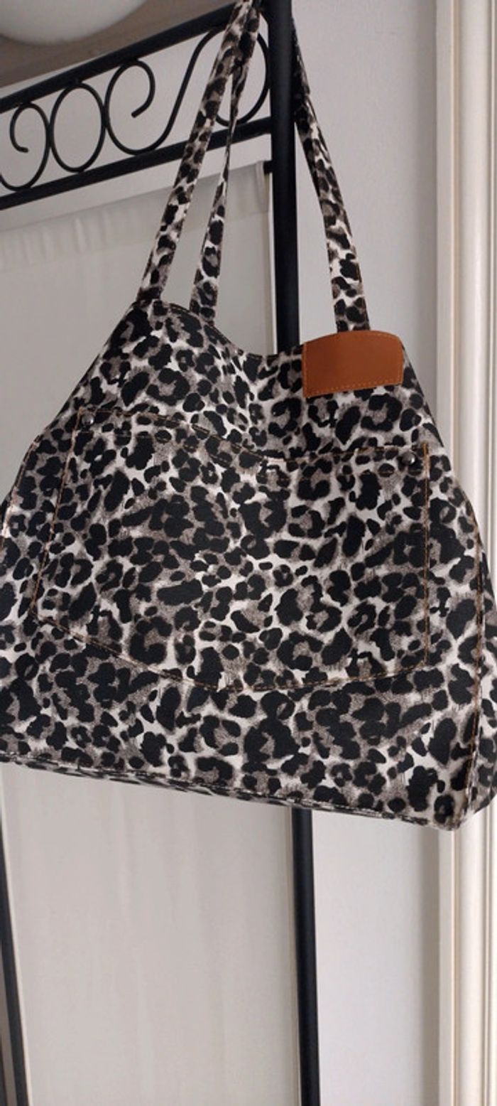 Sac cabas toile léopard - photo numéro 9
